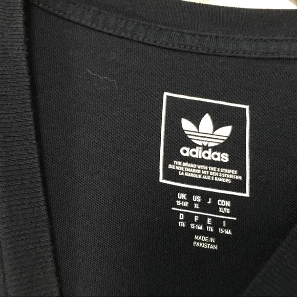 Adidas Black Short Sleeve Shirt Youth Size XL -M1 - Picture 3 of 7